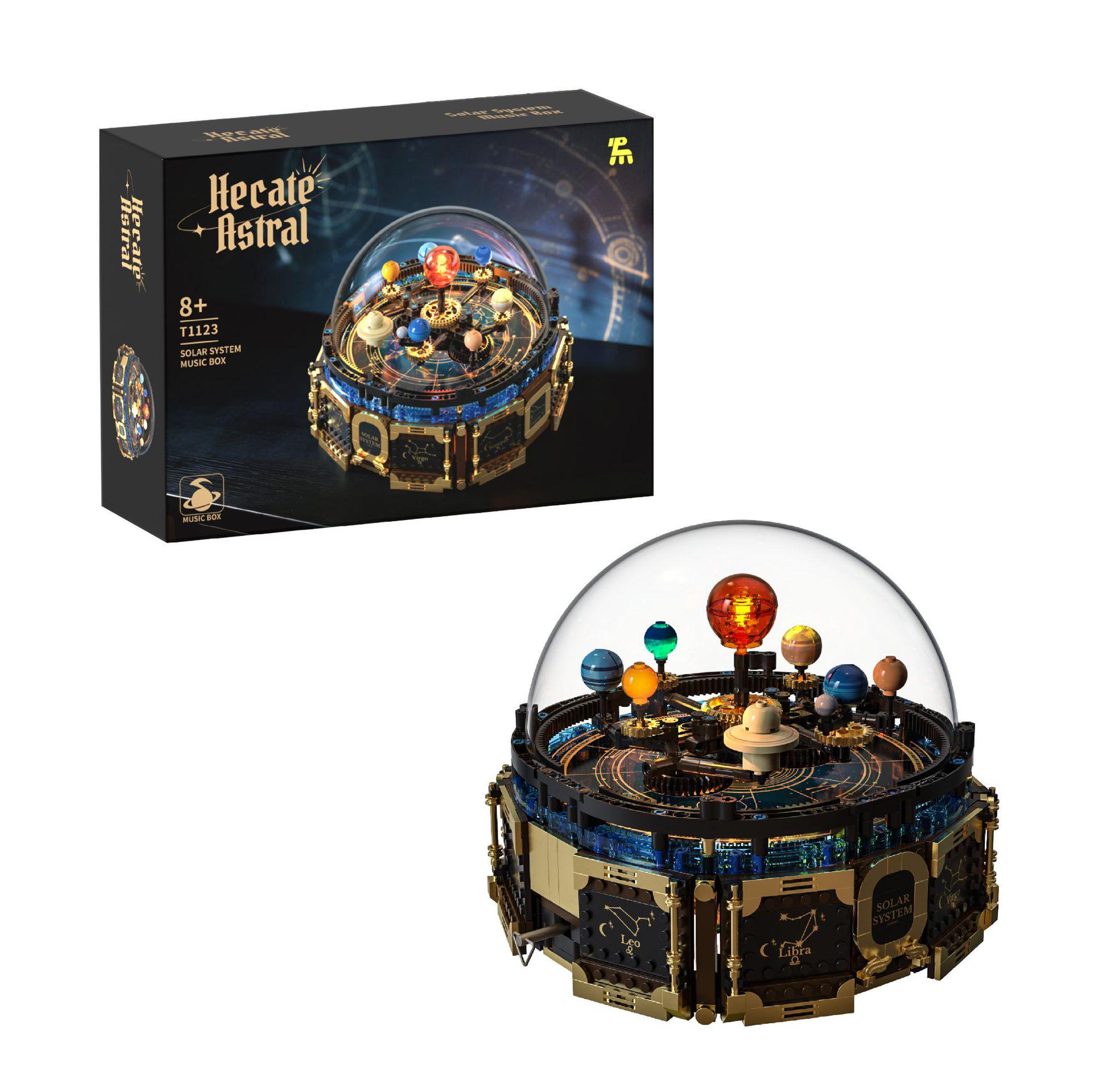 Luminous Solar System Music Box Educational Building Blocks Puzzle Toy