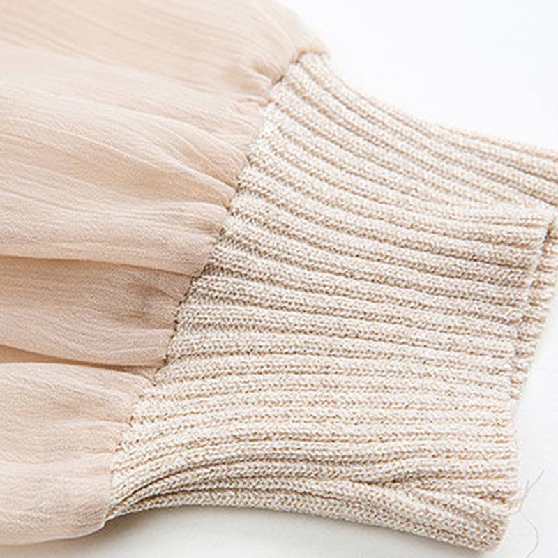 Strickpullover für Damen, lockeres Oberteil aus heller Seide, Frühling und Sommer, dünne Spitze, hohles Chiffon-Hemd