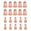 20Pcs Plasma Cutting Torch Nozzles And Electrodes Set High Temperature Resistant Brass For PTM 80 Strong Nozzles Electrodes