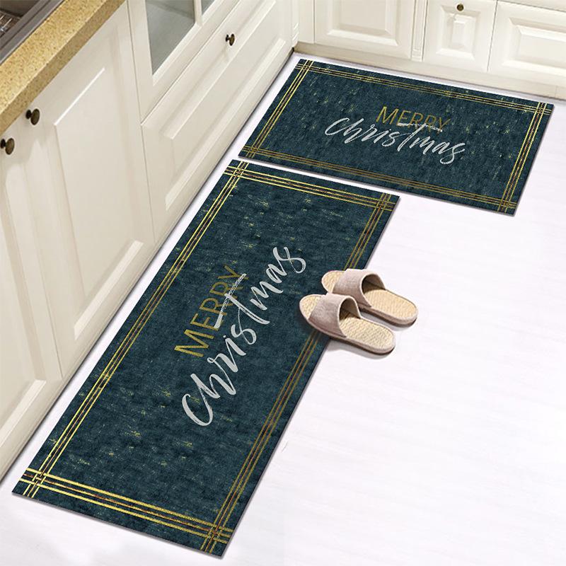 WTEMPO Kitchen Carpet Printed Carpet Thick Foot Mat Floor Mat Simple Door Mat Entrance Door Mat