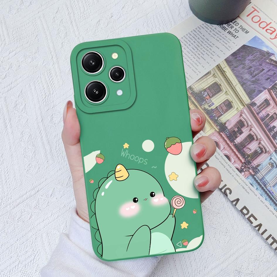 For Xiaomi Redmi 12 A1+ A2+ 4A 5A 6A 7A 8A 9A K30 K40 K50 Case Back Cover Cute Dinosaur Matte Soft Silicone Shockproof Protective For Redmi Bumpers