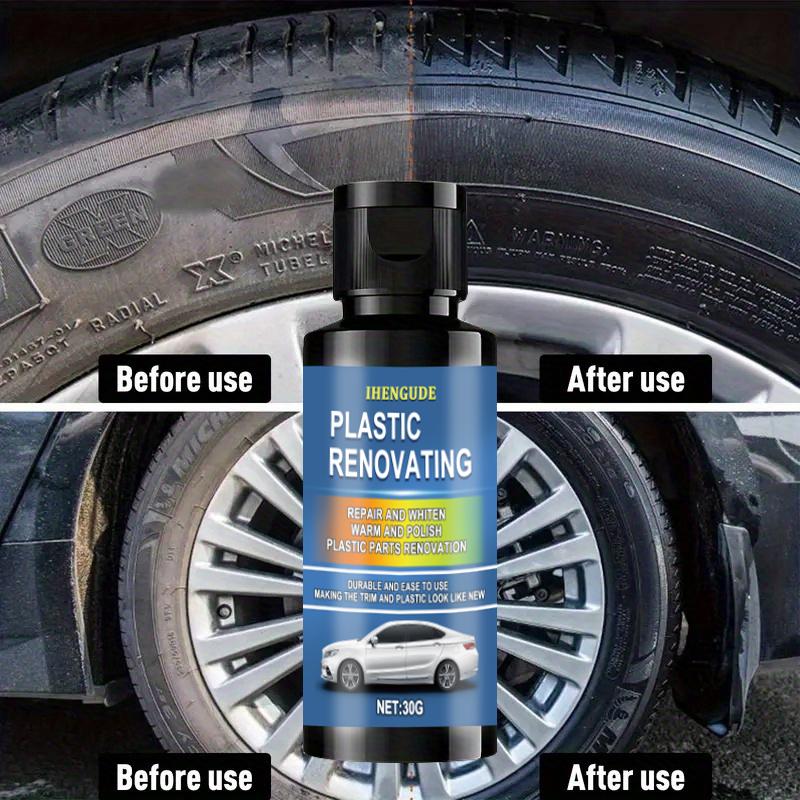 Car Plastic Restorer, Ceramic Coating, 2-3 Years of Long-Lasting Protection, Restoration, Whitening, Black Gloss, Plastic Trim and Rubber Maintenance