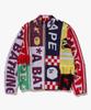 Scarf Pattern Regular Fit Track Jacket (M) Multi