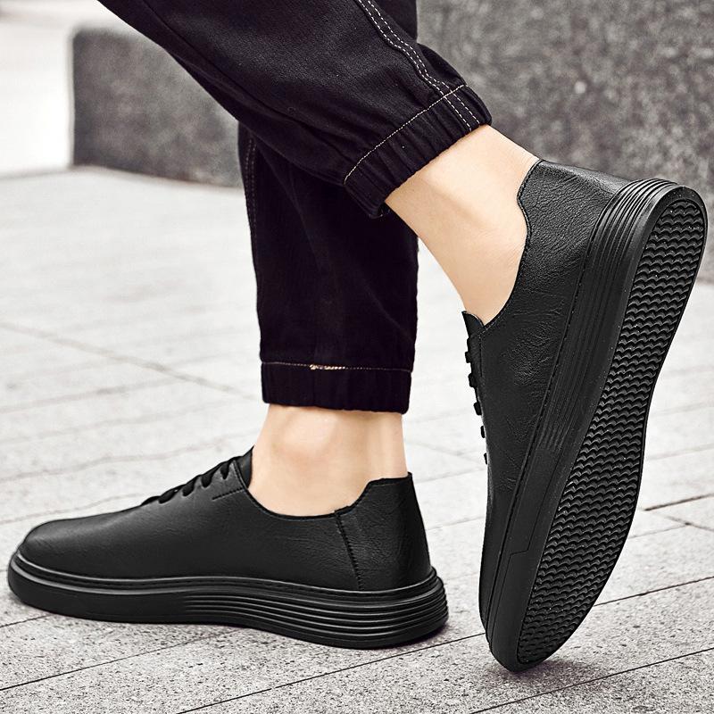 Men's 2025 summer new men's board shoes trend casual solid color white shoes