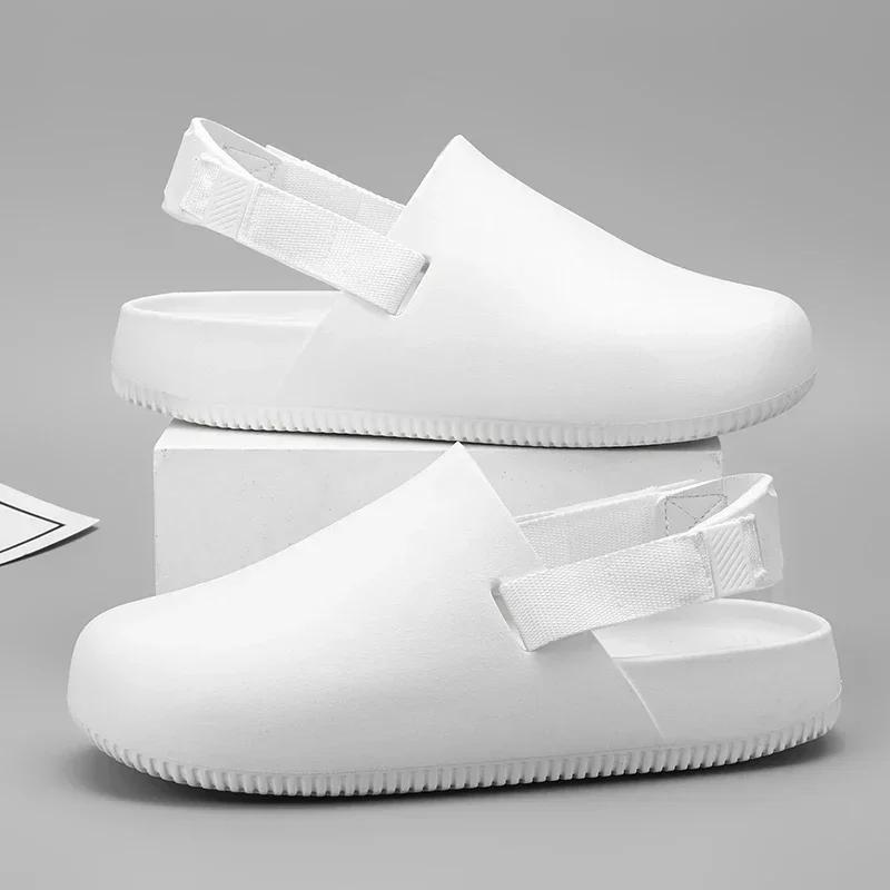 Summer Men Platform Slippers Casual Outdoor Sandals EVA Slides Flip-Flops Beach Sandals Garden Shoes Comfortable Slippers Male