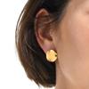 Übertriebene unregelmäßige große Ohrstecker für Damen, Edelstahl goldbeschichtet, große Ohrringe, geometrischer Luxusschmuck, Party