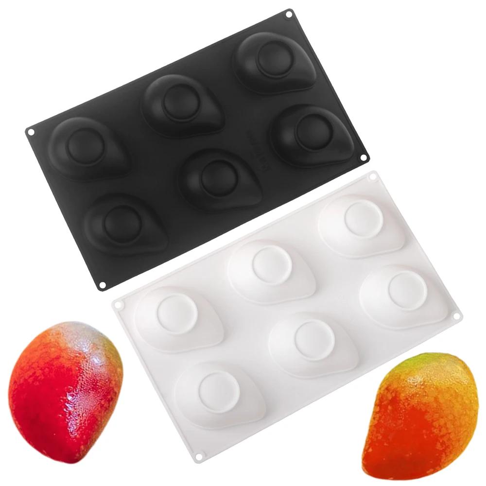 Stampo in Silicone per Torta Mousse al Mango a 6 Cavità Stampo per Dessert al Cioccolato a Forma di Frutta Stampo per Pasticceria Francese