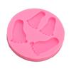 3D Baby Foot Moulding Silicone Non Stick Baby Foot Shaped Baking Tray for Fondant Chocolate Candy De