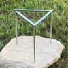 New Camping Pot Rack Stainless Steel Outdoor Stove Rack Hiking Bonfire Stand Portable Triangle Pot BC Holder