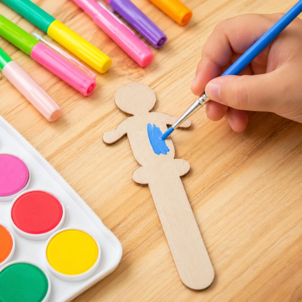 Madeira para Artesanato de Pintura DIY, Discos de Madeira para Crianças