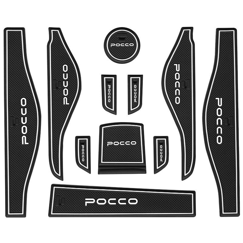 Punkduoduo Car Interior Decoration: Door Slot Pad & Cup Holder