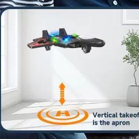 2.4G RC Plane With LED Light 360 Flip Fighter Remote Control Airplane Kids Toys for Boys Birthday Gifts