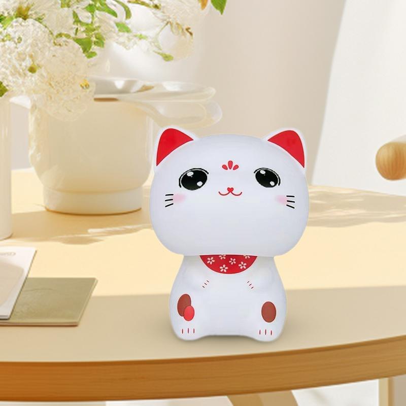 Solar Bobblehead Cat Car Dashboard Interior Decoration Adorable Animal Bobble Shaking Head Dancing Toy For Learning Table