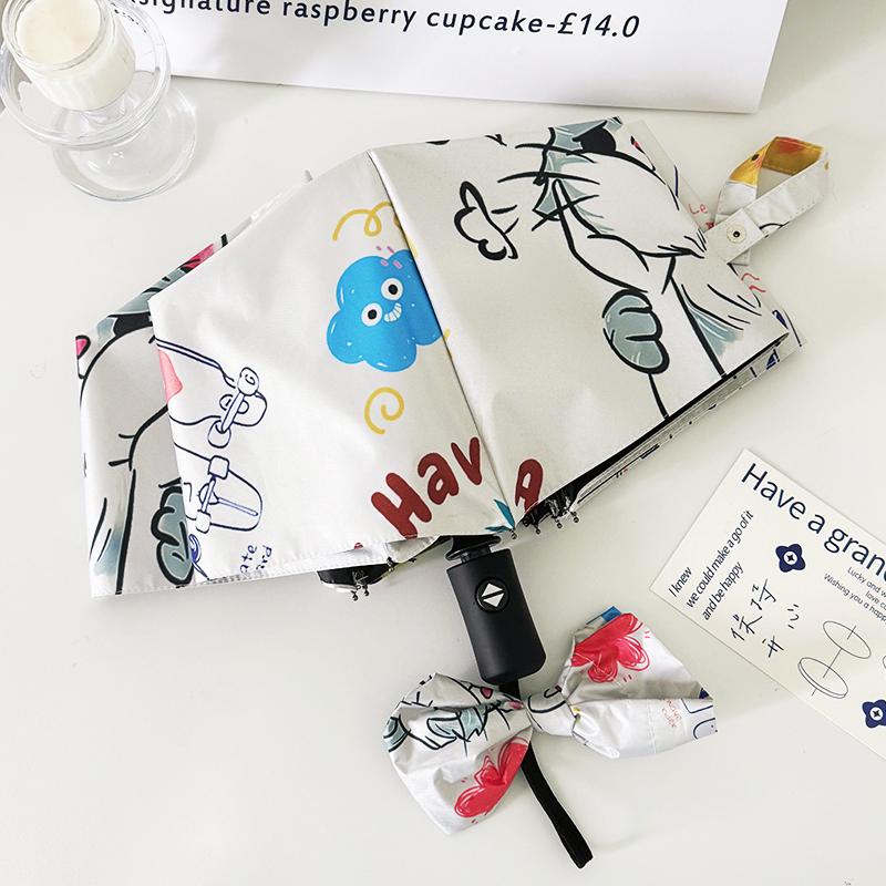 

Милый и гордый кот с солнечным и дождевым складным зонтом Iron&8K