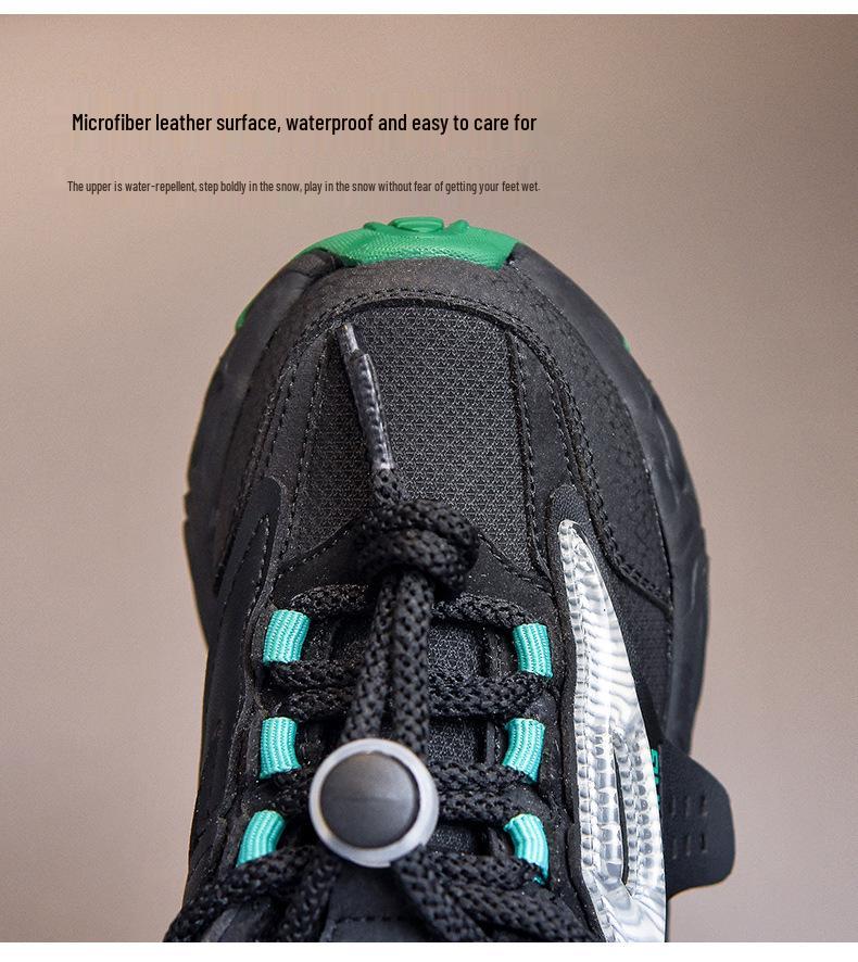 2025 Jungen Leder Atmungsaktiv Rutschfest Weiche Sohle Sneaker für Frühling und Herbst