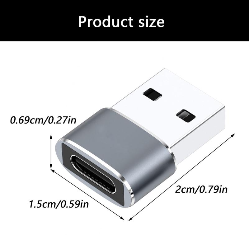Metal USB To Type C OTG Adapter Easy Installation Plugs and Play For Mobile PC Accessories Rapid File Transfer 480Mbps