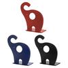 Creative Elephant Bookends, Metal Book Holder for Kids Students, Heavy Duty Non-Slip Desktop File Organizer for Home Office Decor
