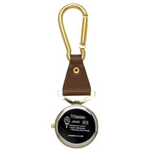 Fieldwork Women's Analog Pocket Watch with Carabiner, Lebio Brown, JN026-4