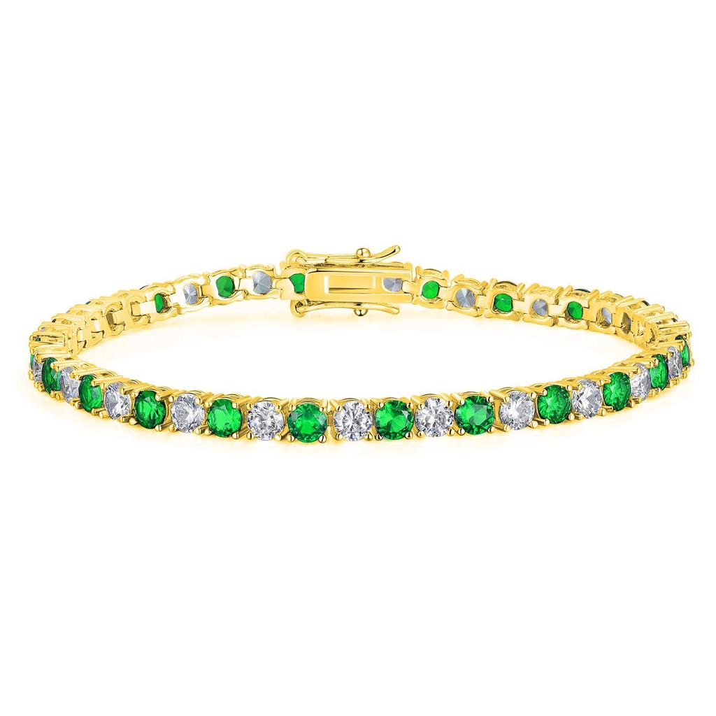 4mm Round Zircon Infinity Clasp Copper Tennis Bracelet - Fashion Design Bestseller