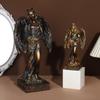 Statuen griechischer mythologischer Figuren Göttin des Reichtums Figur Glücksbringer Engel Harzskulptur Heim-Büro Schreibtisch Dekoration
