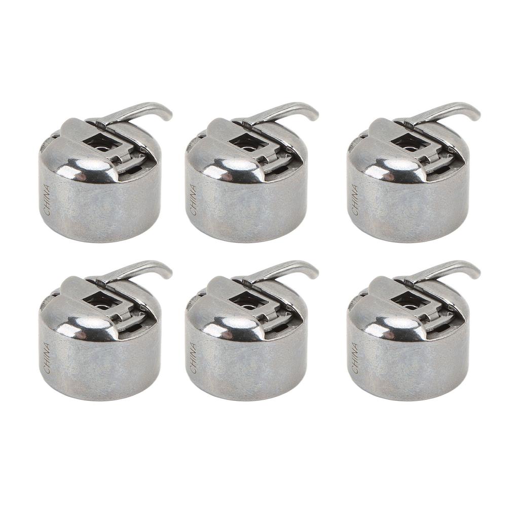 6Pcs Bobbin Case Iron Material Smoothing Surfaces Household Sewing Bobbin Case for Most Sewing Machines