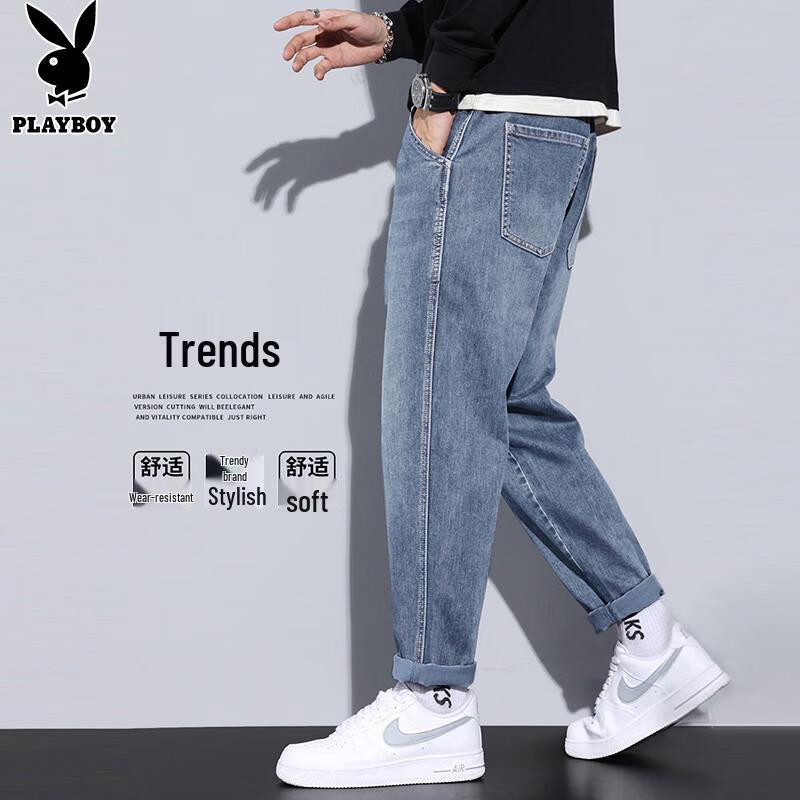 PLAYBOY Men's Autumn/Winter Loose Straight Leg Jeans