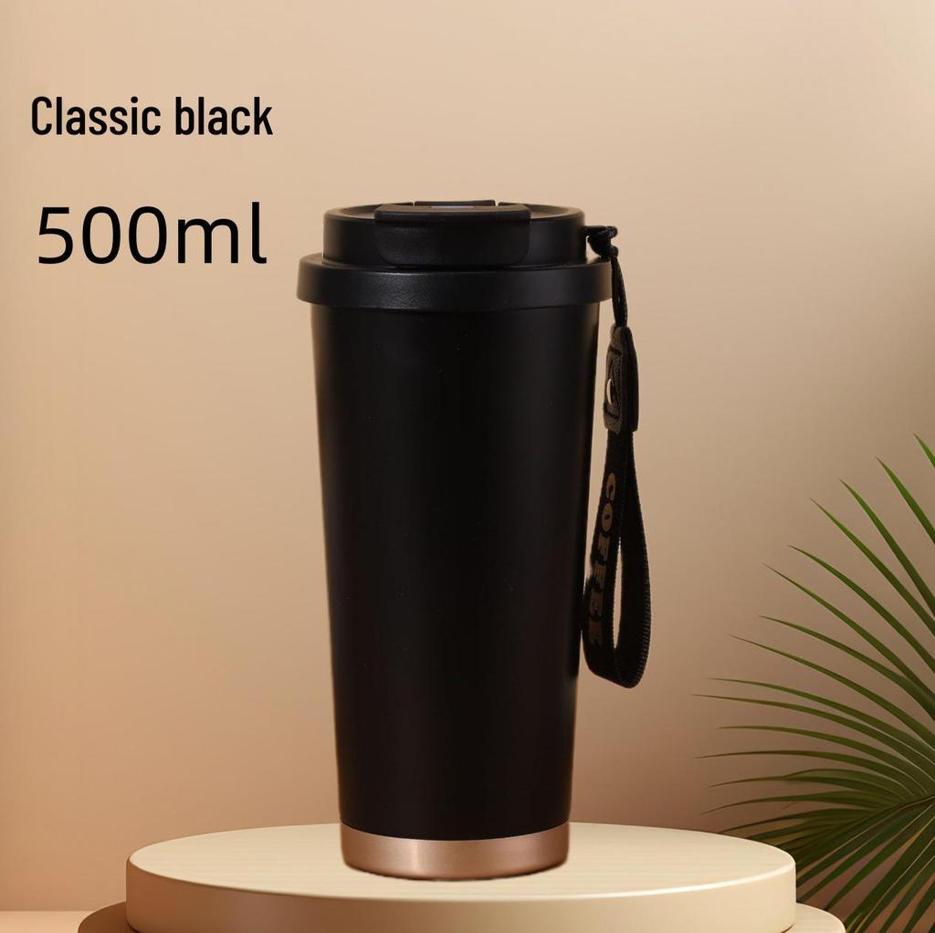 316 Stainless Steel Ceramic Double-Wall Coffee Thermos Cup - Large Capacity, Ideal Gift.
