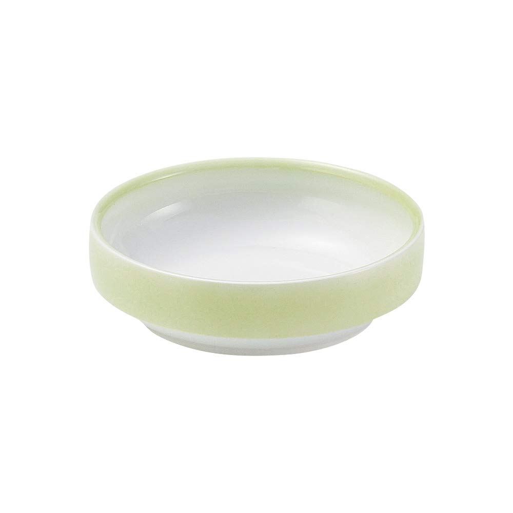 [Official] OGISO [Reinforced Porcelain Easy-Scoop Dish (Large)] 14.5cm Round Plate, Blurred Light Grass Pattern