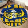 Leeds Crest Custom Name Round Area Rug Carpet Rug For Living Room Bedroom Sofa Playroom Decor Nonslip Floor Mat