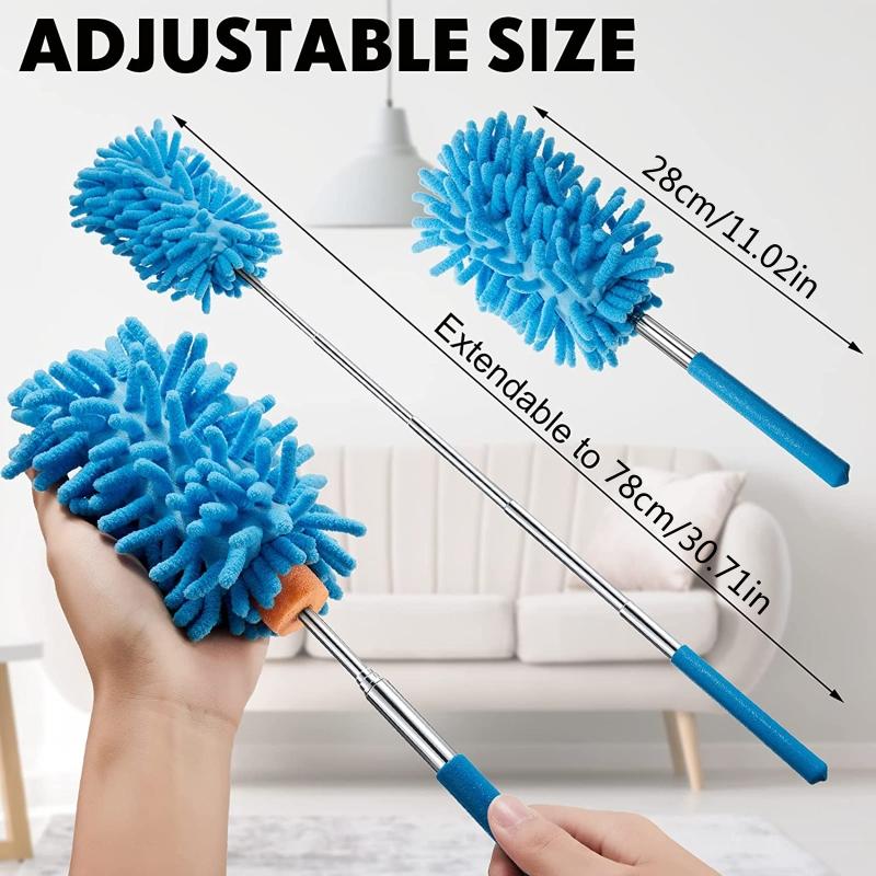 Telescopic Extendable Magic Microfibre Cleaning Feather Duster Extending Brush