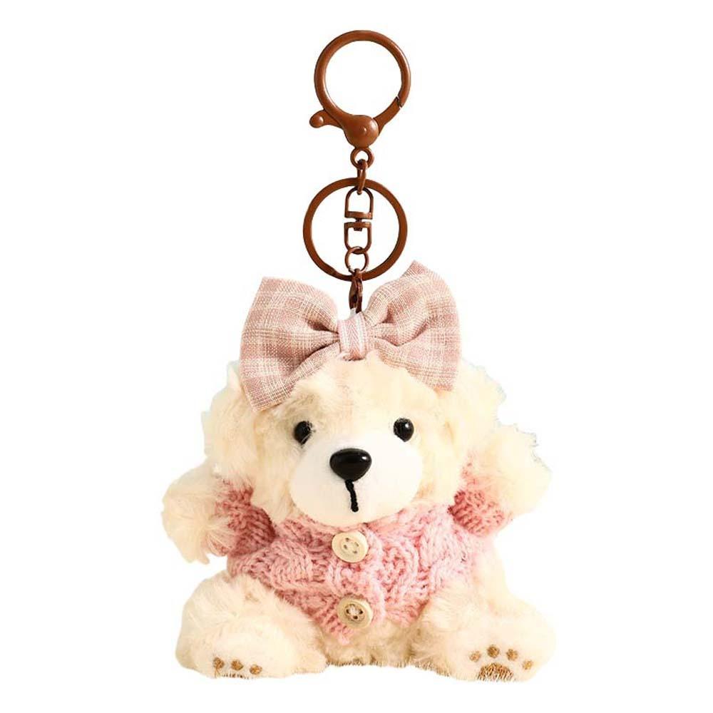 Pull nœud papillon Vêtements de poupée Pull nœud Ours Porte-clés Pendentif animal en peluche Enfants Cadeau de couple