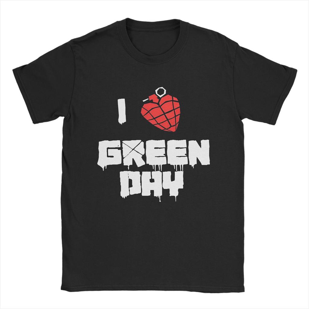 Funny Green Day American Idiot Tshirt Men's Round Neck Short Sleeve Clothes Cotton Summer TopsTops