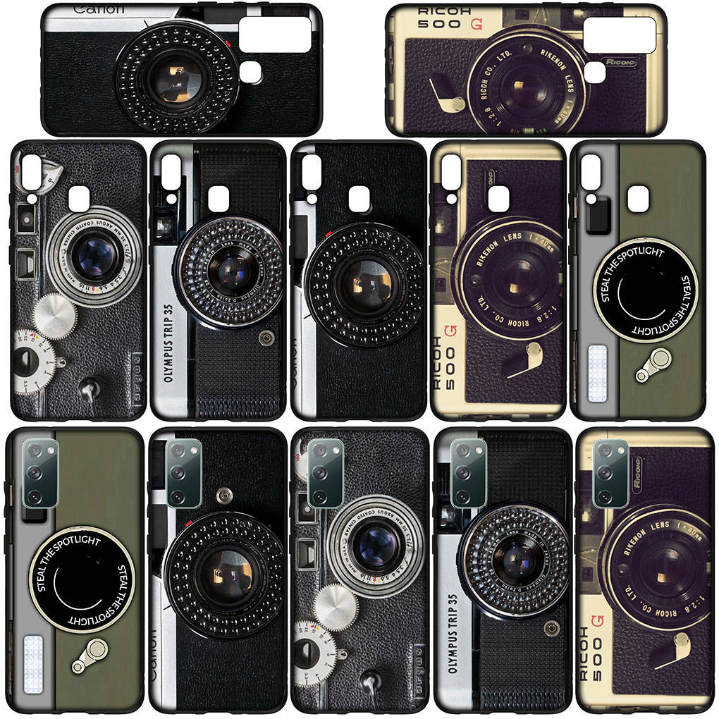 Phone Case for Samsung Galaxy S25 S24 S23 iPhone 16 15 Xiaomi Redmi Note 14 13 12 16E 11 Pro Max OPPO Moto Huawei Retro Camera Vintage Painting Cover