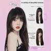 "Japanese Lolita Princess Cut Black Long Straight Wig for Women"