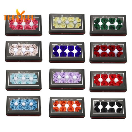 8Pcs Eternal Rose Flowers,Vibrant Color,Natural-Looking Forever Blossom,Handmade Preserved Flower Rose Ornament