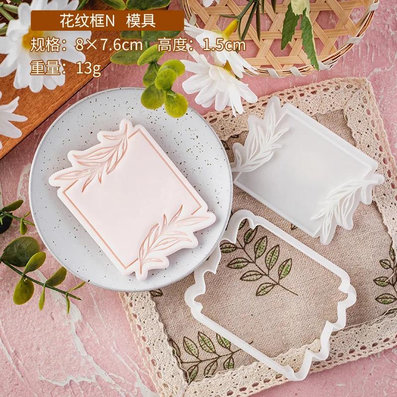 Christmas Fondant Biscuit Mould Xmas English Letter Embossing Stamp Dessert Cake Decoration Acrylic Pastry Cookie Cutter Tools