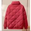 Daunenjacke Damen Winter Stehkragen Alleskönner Kurze Steppjacke Verdickte Jacke