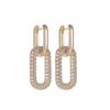 Chic European & American Style Simple Metal Round Earrings for Women