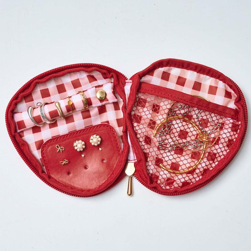 Strawberry Fruit Charm Coin Purse Cute Key Chain Mini Pouch Wallet Gift For Girl Women Cosmetic Bag Lipstick Jewelry Storage Bag
