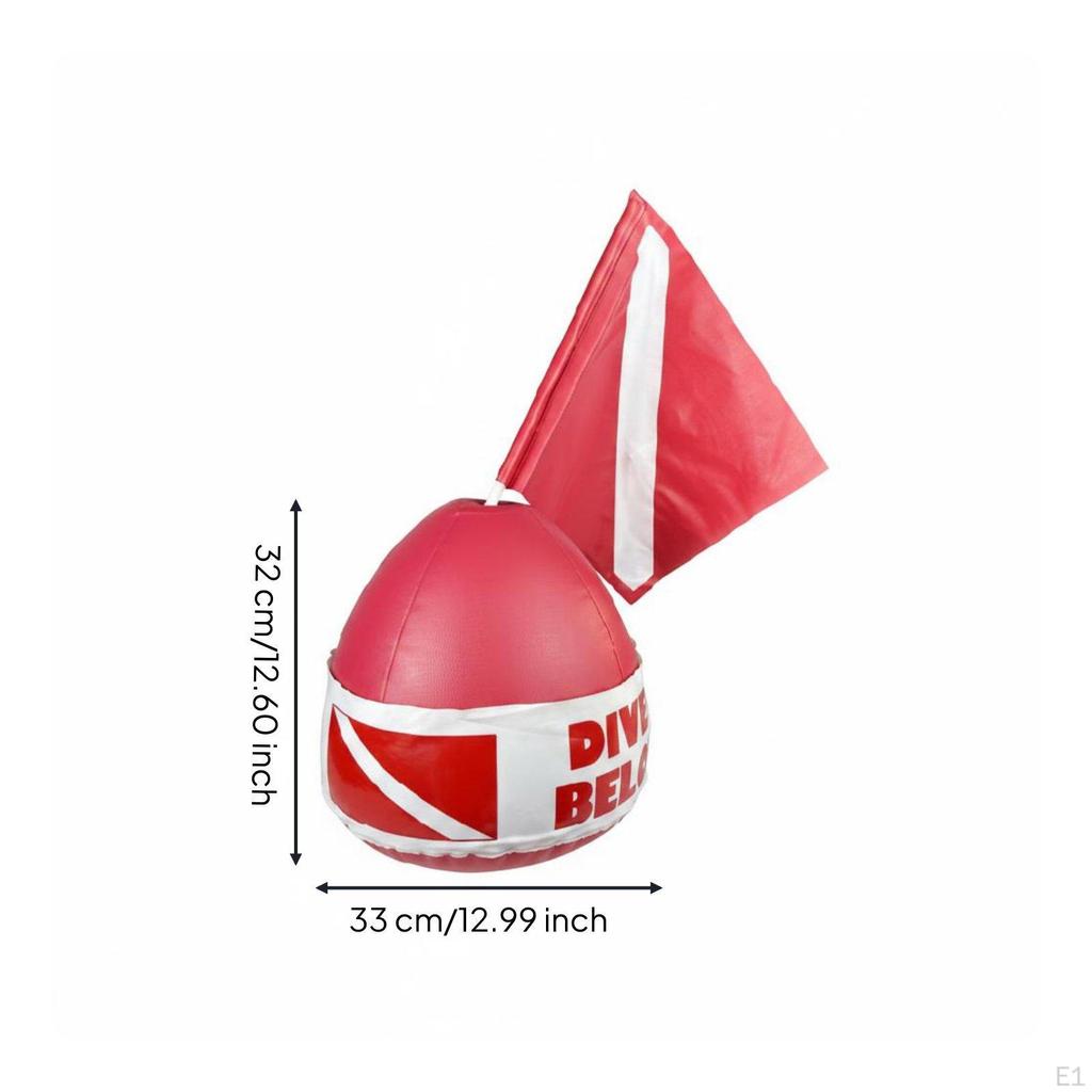 Dive Buoy with Flag Easy to Inflate Inflatable Marker High Visibility for Divers,