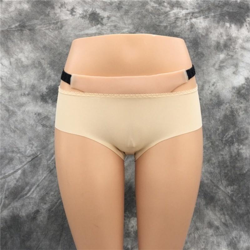 Cross Dresser Underwear Pad Silicone Artificial Fake Vagina Built-in Pad with Lifelike Clitoris