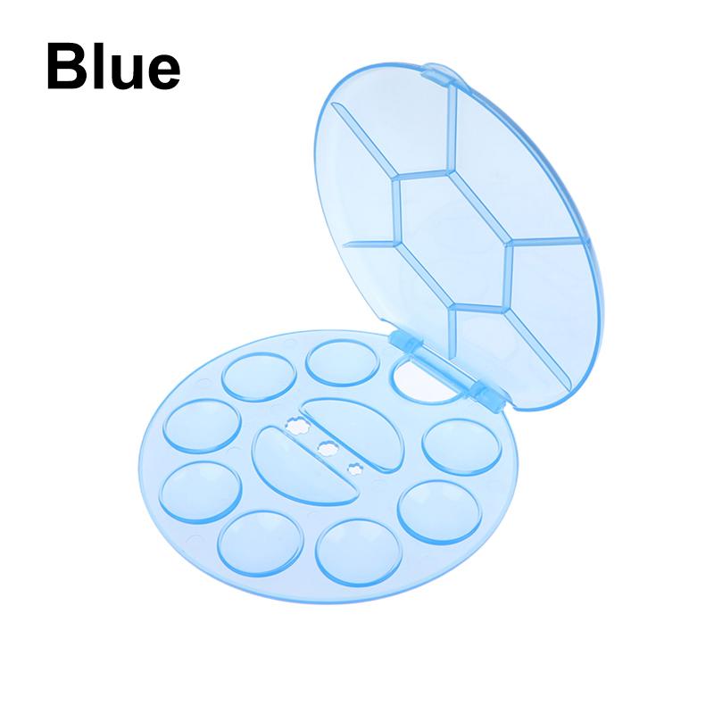 1Pc DIY Nail Art Color Palette with Display Stand Plastic UV Gel Polish Holder Manicure Tool for Drawing Paint Dish