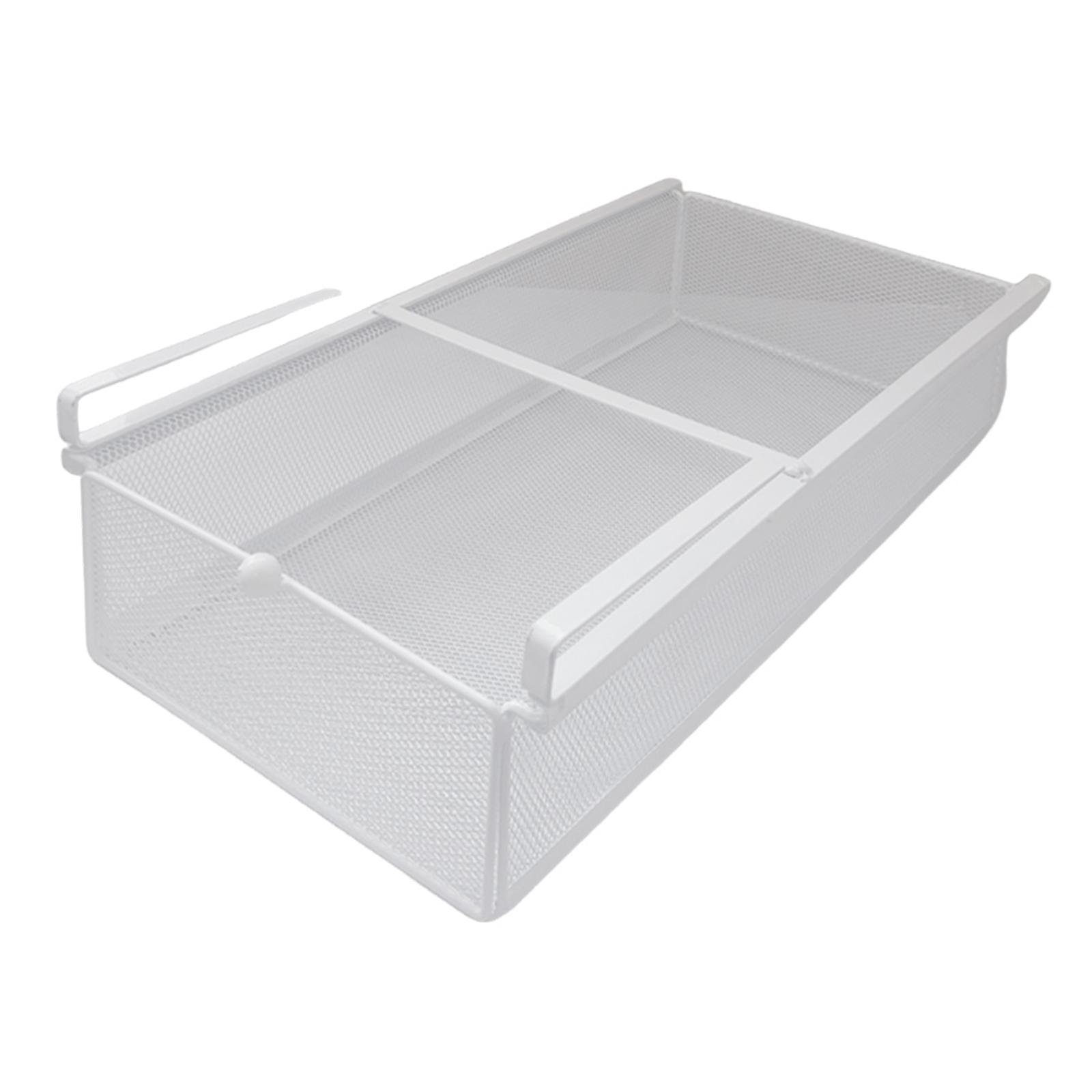 

1 Set Hanging Pullout Drawer Basket Iron Sliding Under Cabinet Organizer for Home Kitchen Closet Sundries Storage Box