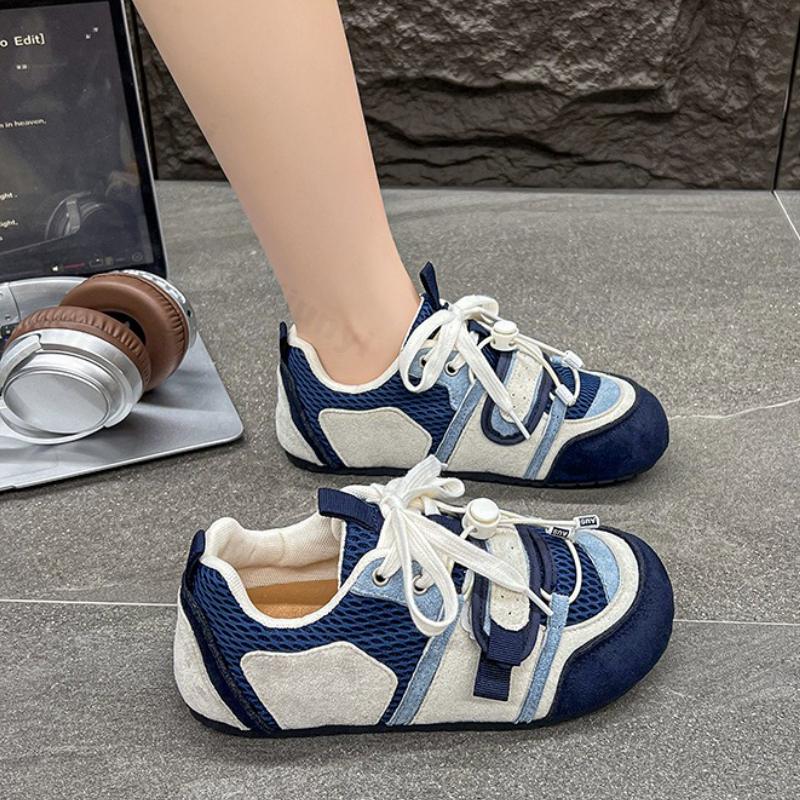 Women's Breathable Sneakers 2025 Spring Autumn New Lace Up Non Slip Casual Shoes Comfortable Lightweight Soft Sole Flats