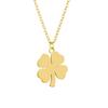 Elegant Stainless Steel Four-Leaf Clover Clavicle Necklace for Women