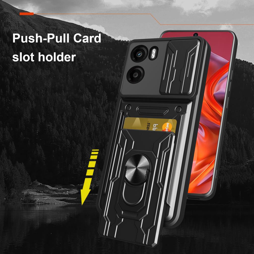 For Motorola Moto G05 4G Case PC+TPU Kickstand Phone Back Cover with Camera Slider