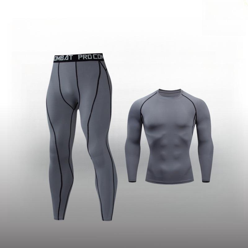 Men's Cross-Border Fitness Compression Set: Tight Base Layer for Sports, Basketball, Football, Running, and Yoga.