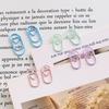 10pcs Metal Macaron Love Heart Paper Clips Gold Rose Gold Mini Bookmark Ticket Photo Binder Clips Patchwork Clip Office Supplies