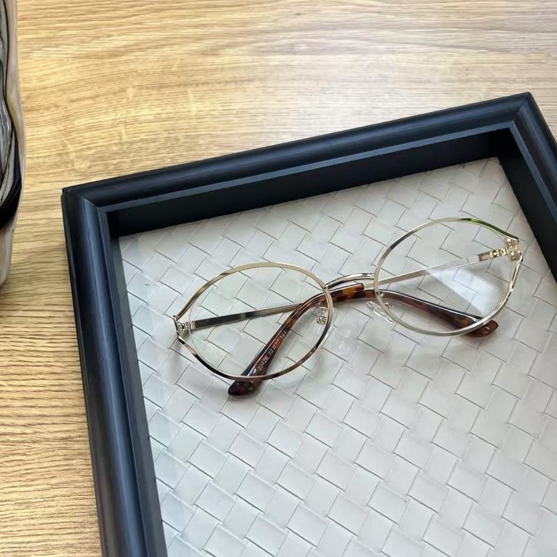 Fashion Style Frame For Women'S Glasses Oval Shape Blue Light Blocking Woman Eyeglasses Korean Style Decorative Glass
