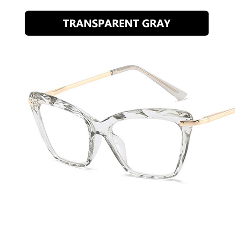 Crystal Multi Faceted Frame Clear Lens Glasses Square Simple Myopia Nerd Spectacles Degree -0.5 -1.0 -2.0 -3.0 -4.0 to -6.0